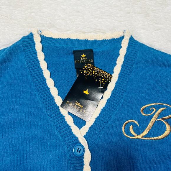 DISNEY BEAUTY AND THE BEAST BELLE ROSE CROCHET CARDIGAN / SWEATER BOXLUNCH - Picture 6 of 10